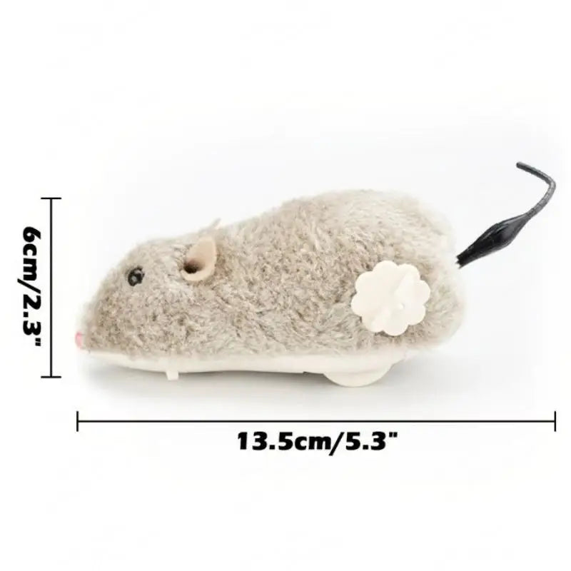 1Pc Funny Lifelike Plush Mouse Running Rat Toy