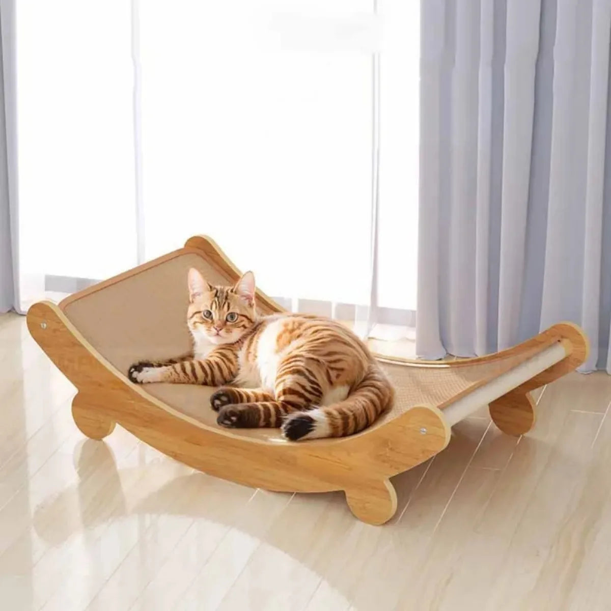 Wooden Cat Scratching Pad – Multi-Function Cat Bed & Scratch Board 🐱🌿