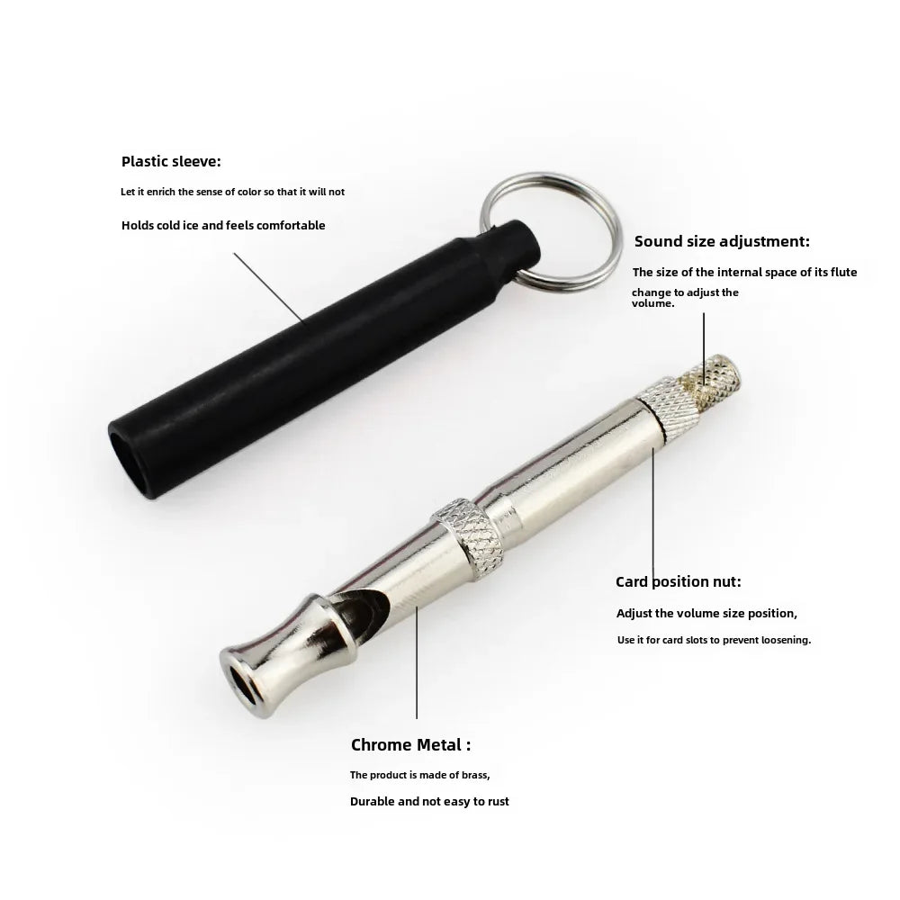 Adjustable Ultrasonic Dog Training Whistle – Black Pet Training Device 🐾🎶