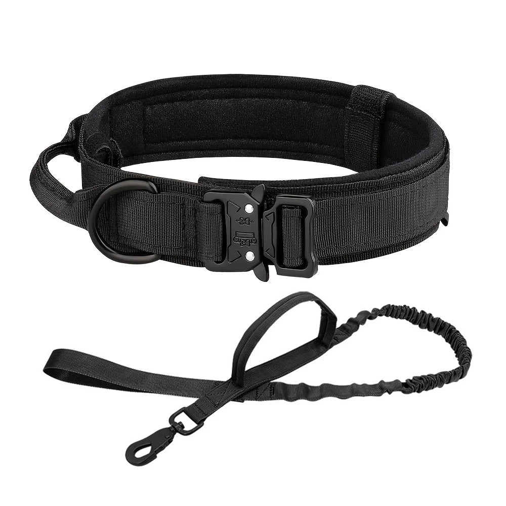 Adjustable Tactical Dog Collar And Leash Set