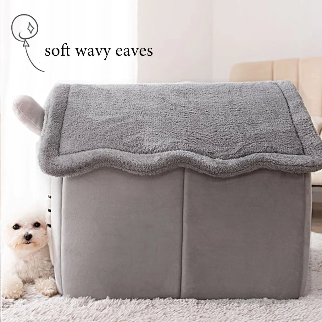 Foldable Pet Bed – Removable & Washable Cat/Dog Sleeping Nest for Indoor Comfort 🐾🛏️