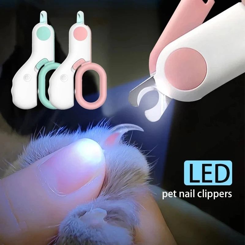 Professional Pet Nail Clipper, featuring a built-in LED light