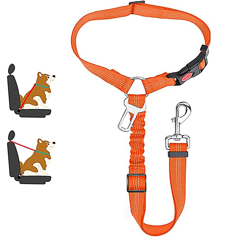 Solid Two-in-one Dog Harness Leash Pet Car Seat Belt