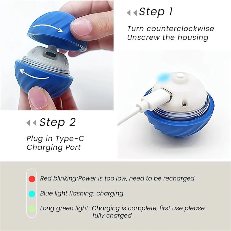 mart Electronic Dog Toy Ball – Interactive USB Rechargeable Moving & Bouncing Ball for Pets 🎾🐶