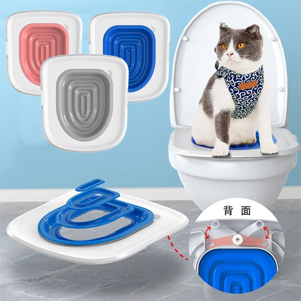 Best Plastic Cat Toilet Training Kit – Reusable & Effective Cat Litter Trainer 🐾🚽