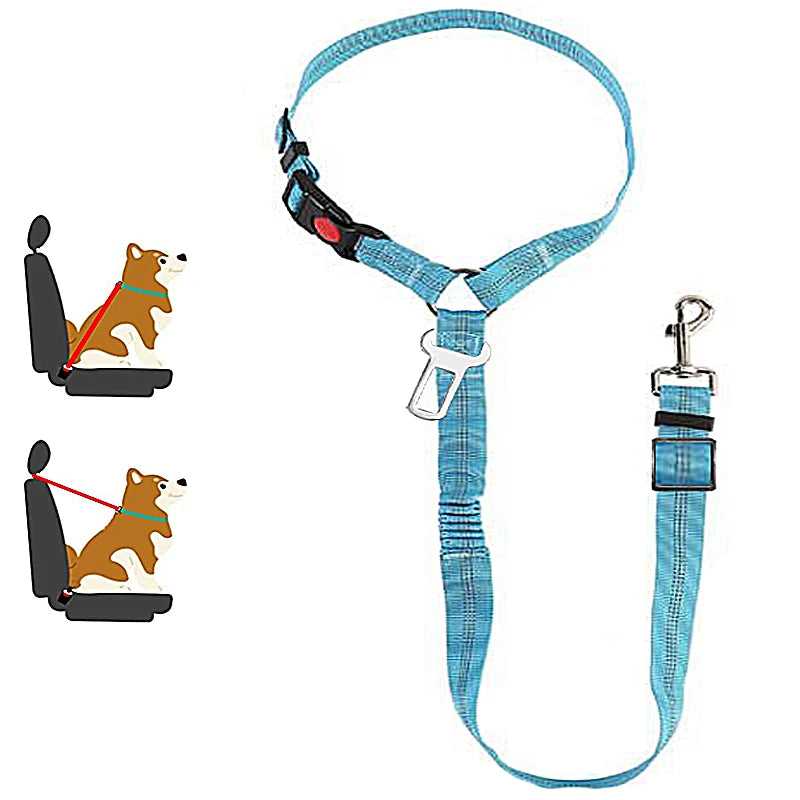 Solid Two-in-one Dog Harness Leash Pet Car Seat Belt