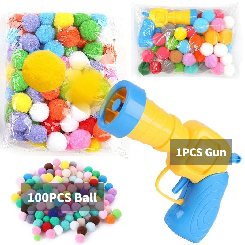 Plush Ball Shooting Gun – Interactive Cat Toy for Indoor Play 🎯🐾