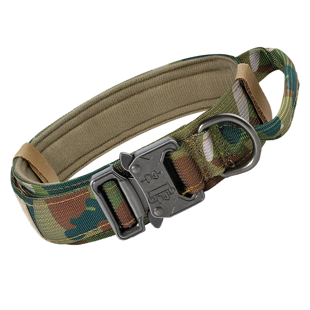 Heavy-Duty Tactical Dog Collar – Military-Grade K9 Collar with Handle for Training & Outdoor Adventures 🐕🎖️