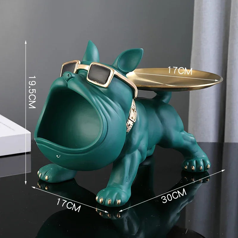 Bulldog Figurine Storage Box – Stylish Resin Dog Statue for Home Decor 🐶🏡